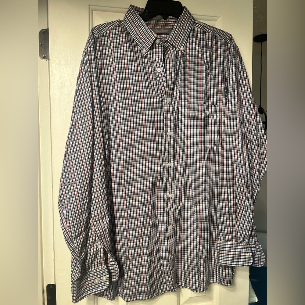 Daniel Cremieux Men's Plaid Checkered Button Down Shirt Cotton Blend